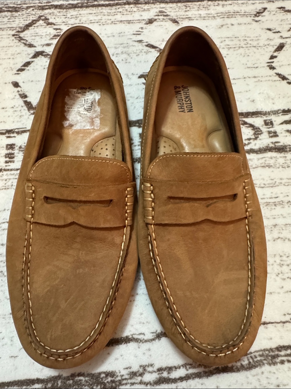 Johnston & Murphy Brown Suede Penny Loafers